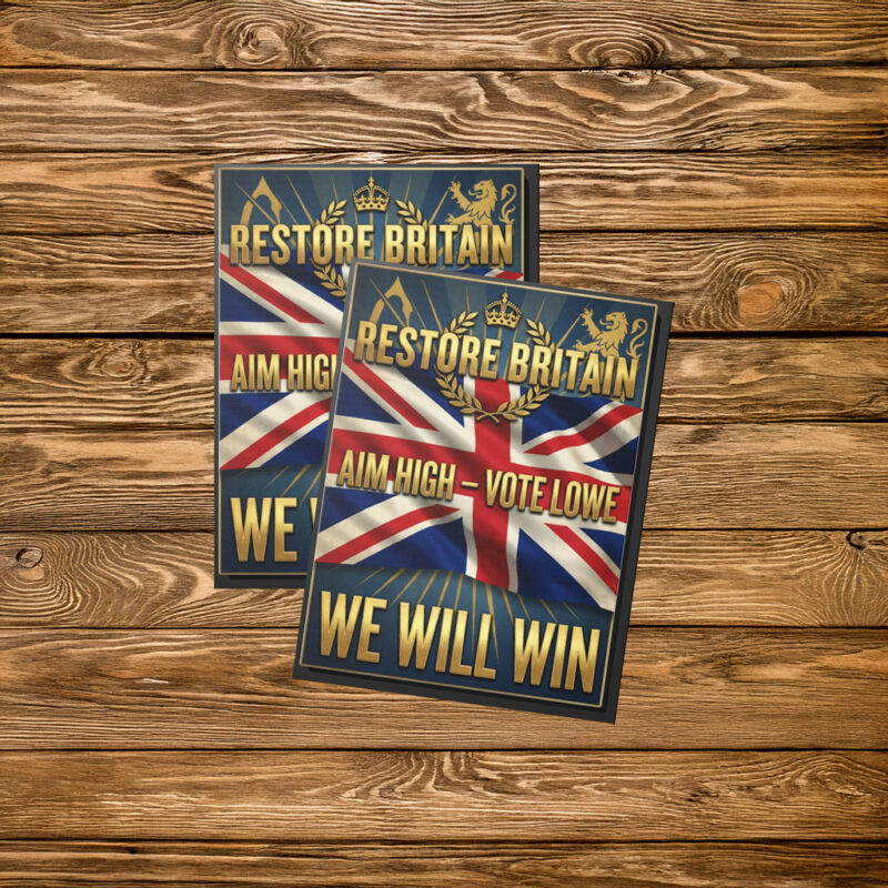 Restore Britain Framed Canvas Patriotic Campaign Sticker