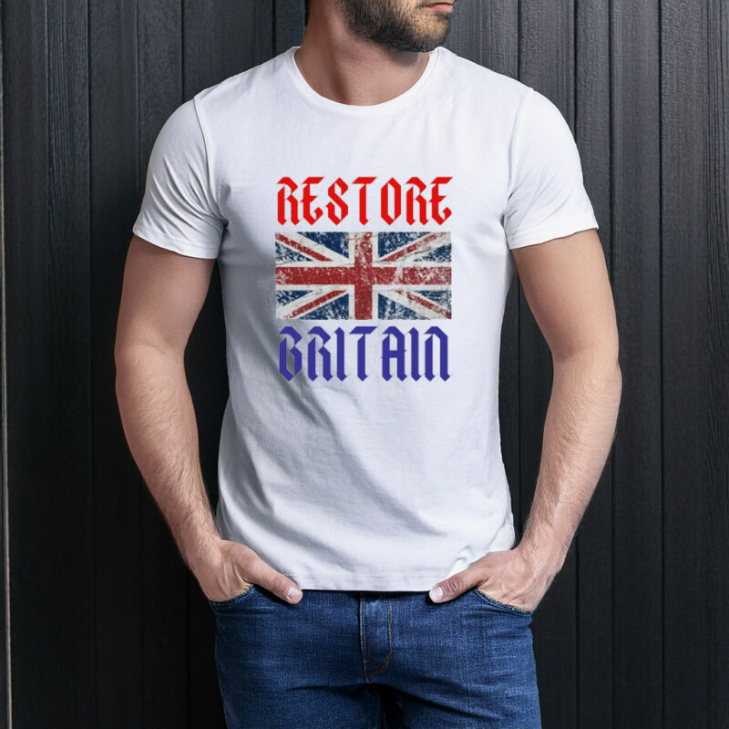 Restore Britain Gothic Union Jack T-Shirt