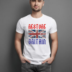Restore Britain Gothic Union Jack T-Shirt