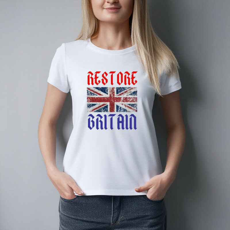 Restore Britain Gothic Union Jack T-Shirt