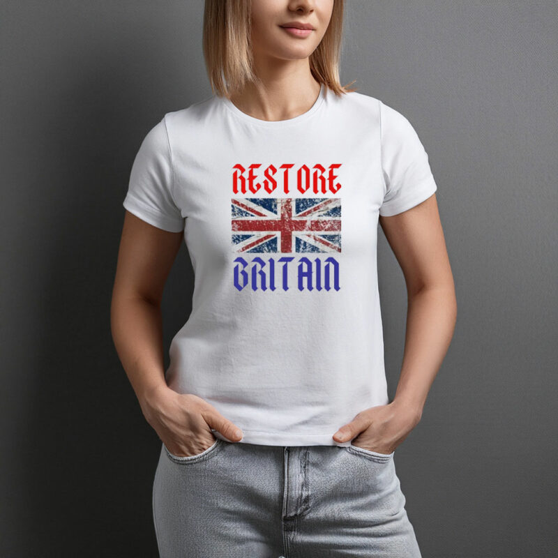 Restore Britain Gothic Union Jack T-Shirt