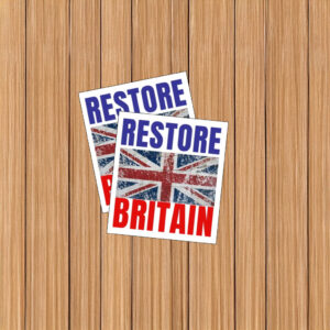 Restore Britain Grunge Flag Sticker