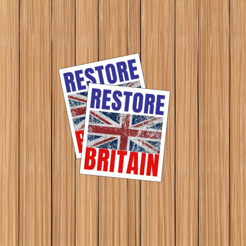 Restore Britain Grunge Flag Sticker