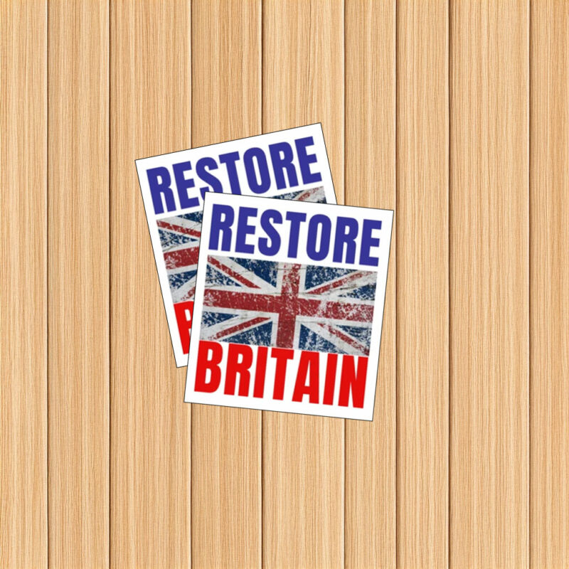Restore Britain Grunge Flag Sticker