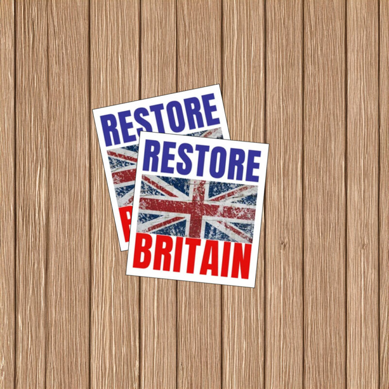 Restore Britain Grunge Flag Sticker