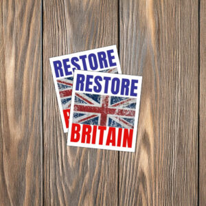 Restore Britain Grunge Flag Sticker