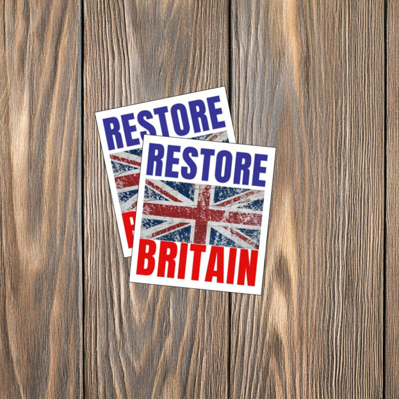 Restore Britain Grunge Flag Sticker