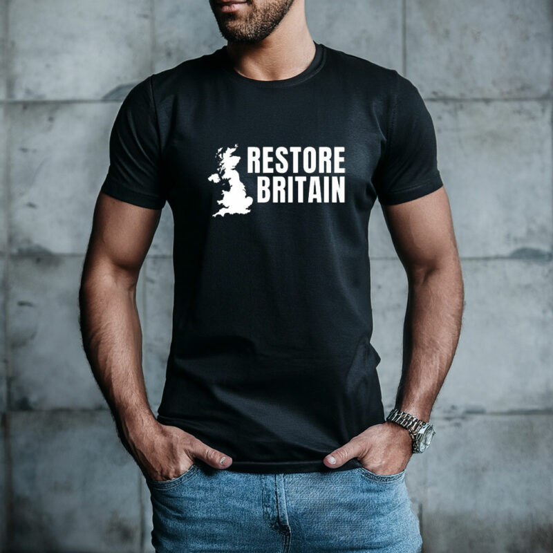Restore Britain Map Graphic T-Shirt