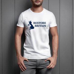 Restore Britain Minimal UK Map T-Shirt