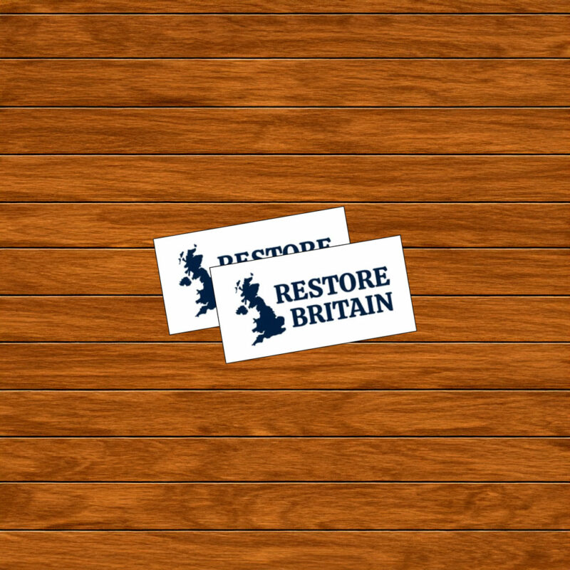 Restore Britain Minimal White Sticker