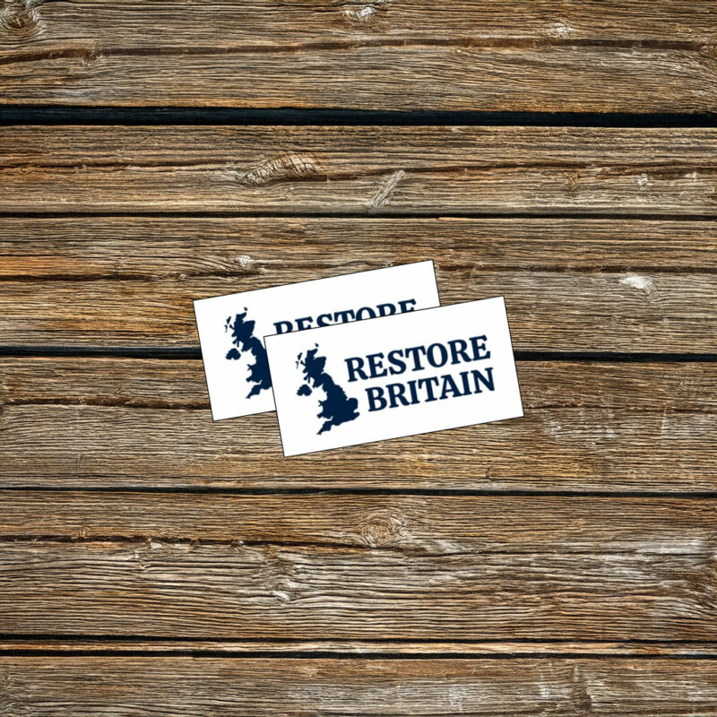 Restore Britain Minimal White Sticker