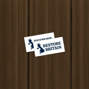 Restore Britain Minimal White Sticker