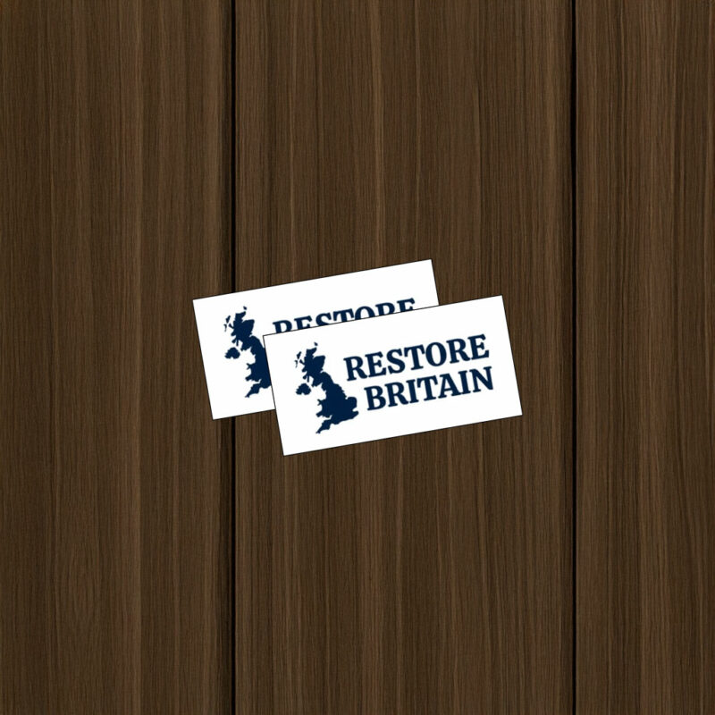 Restore Britain Minimal White Sticker