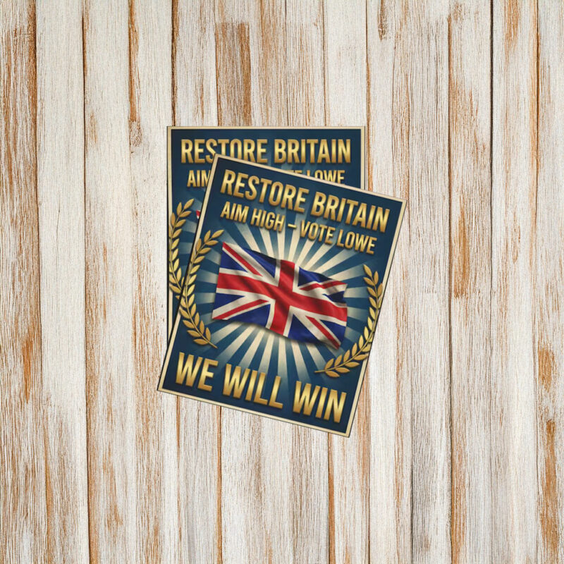 Restore Britain Patriotic Union Jack Graphic Sticker