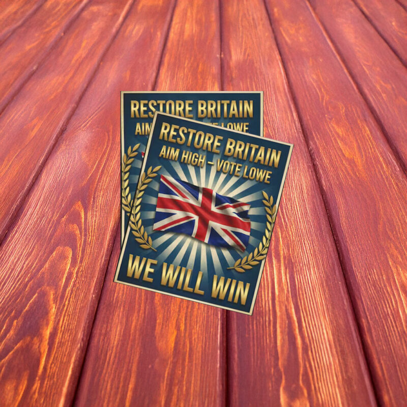 Restore Britain Patriotic Union Jack Graphic Sticker