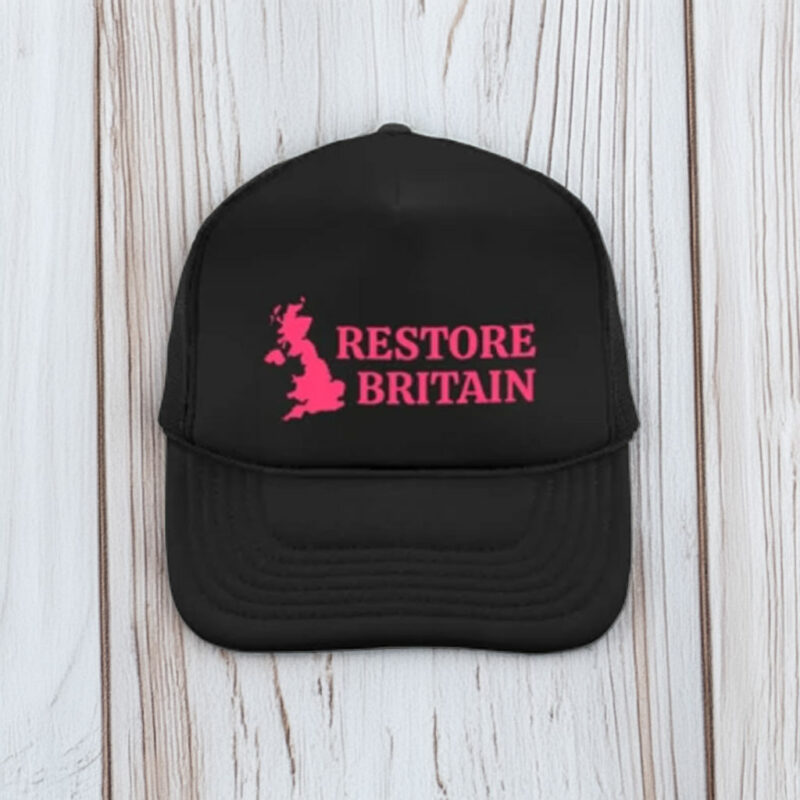 Restore Britain Pink Embroidered Hat Stylish Political Cap
