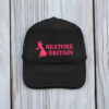 Restore Britain Pink Embroidered Hat Stylish Political Cap