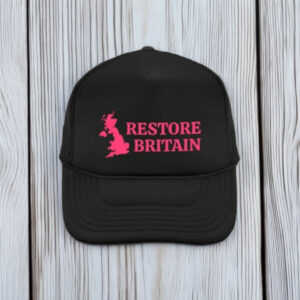 Restore Britain Pink Embroidered Hat Stylish Political Cap