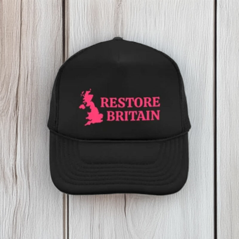 Restore Britain Pink Embroidered Hat Stylish Political Cap