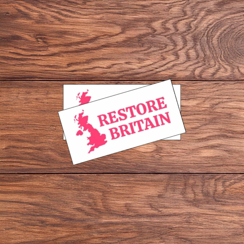 Restore Britain Pink Minimal Sticker