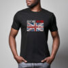 Restore Britain Red Gothic Text Union Jack T-Shirt