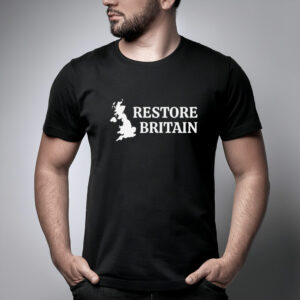 Restore Britain T-Shirt Politics Patriot British Pride Tee