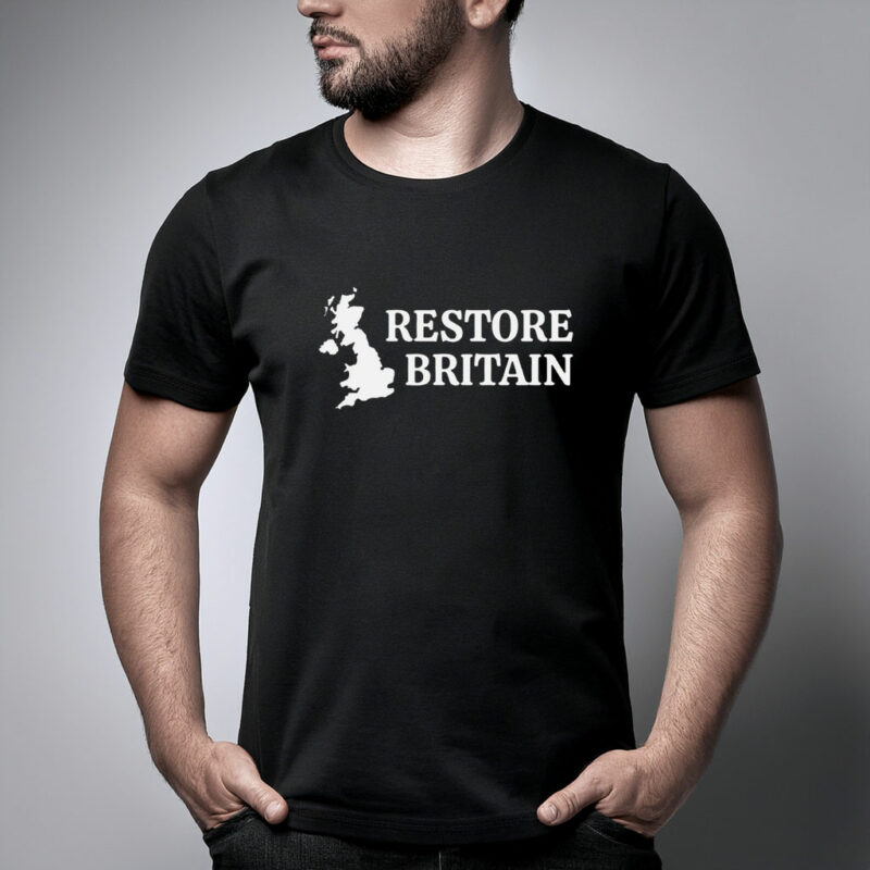 Restore Britain T-Shirt Politics Patriot British Pride Tee