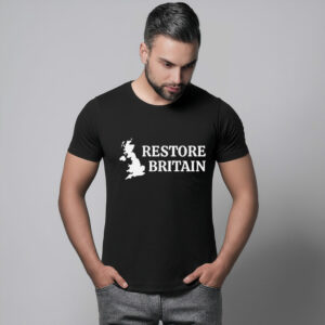Restore Britain T-Shirt Politics Patriot British Pride Tee