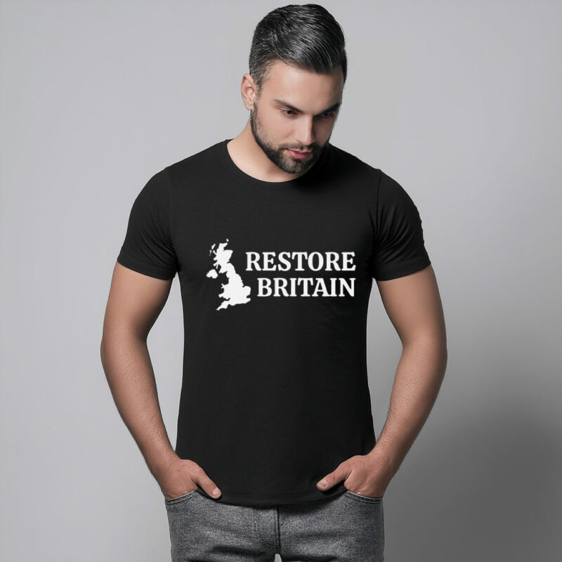 Restore Britain T-Shirt Politics Patriot British Pride Tee
