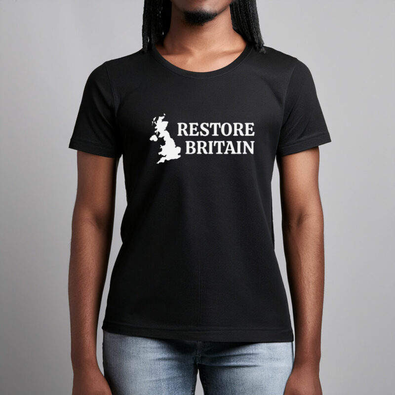 Restore Britain T-Shirt Politics Patriot British Pride Tee