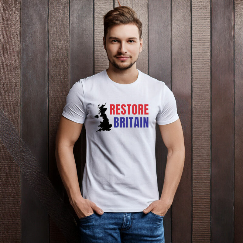 Restore Britain UK Map Graphic T-Shirt