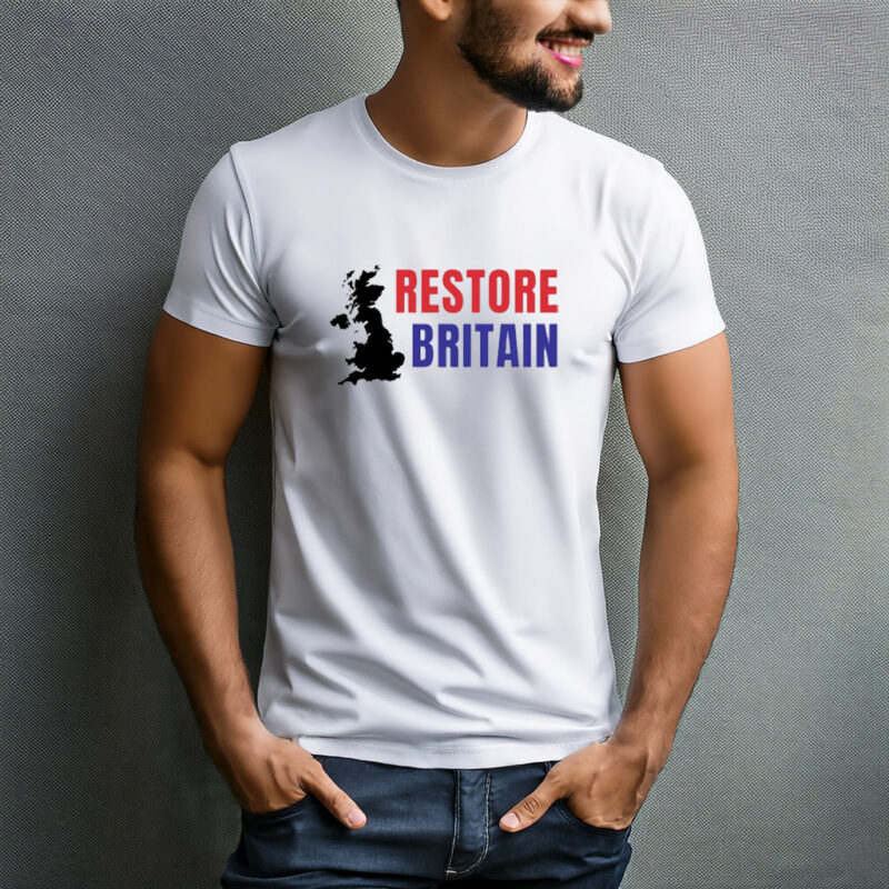 Restore Britain UK Map Graphic T-Shirt