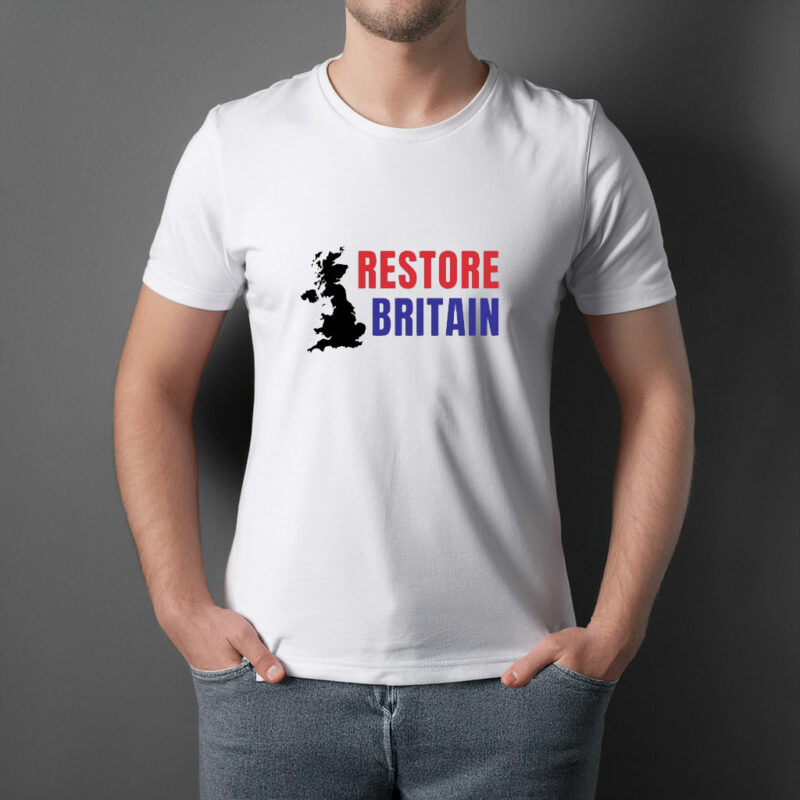 Restore Britain UK Map Graphic T-Shirt