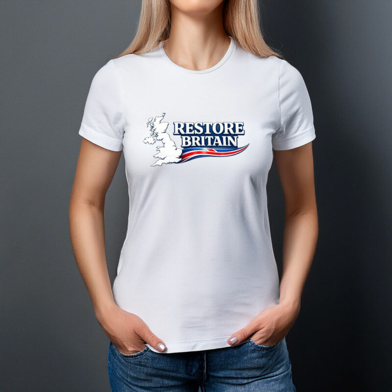 Restore Britain UK Map Logo T-Shirt