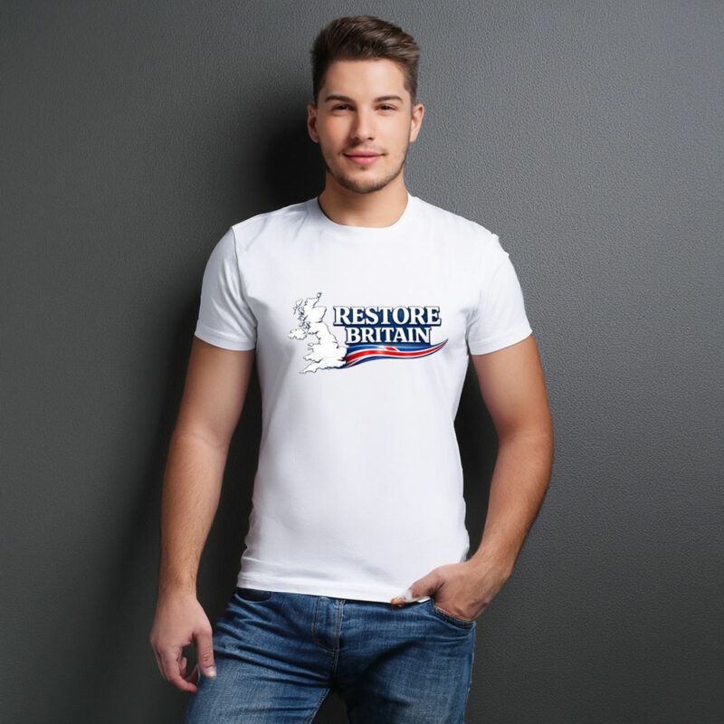 Restore Britain UK Map Logo T-Shirt