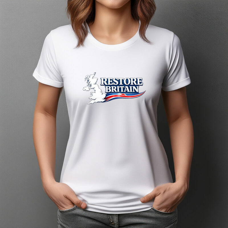 Restore Britain UK Map Logo T-Shirt