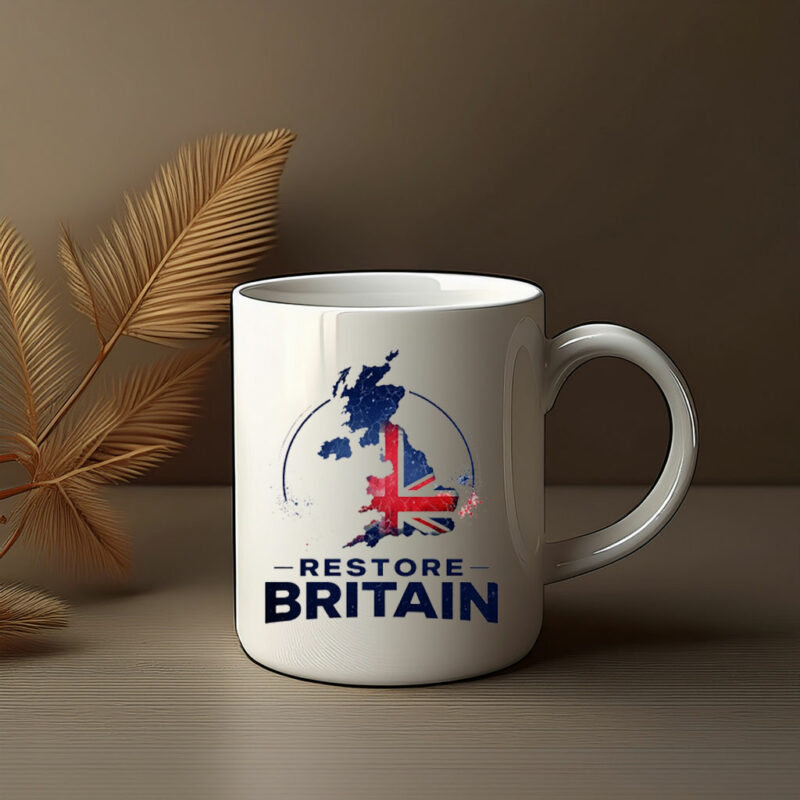 Restore Britain UK Slogan Graphic Mug