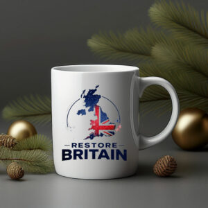 Restore Britain UK Slogan Graphic Mug