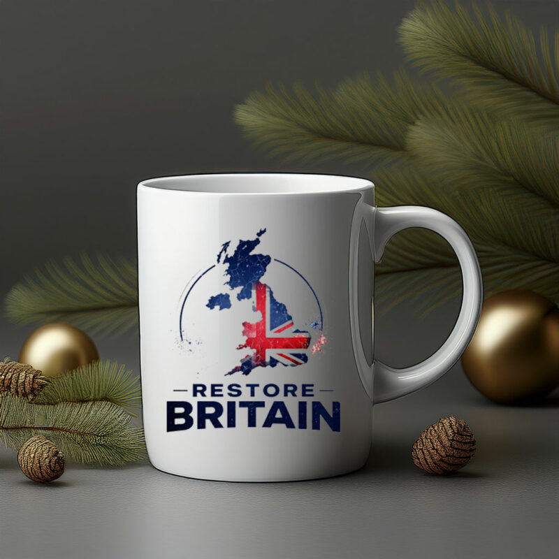 Restore Britain UK Slogan Graphic Mug