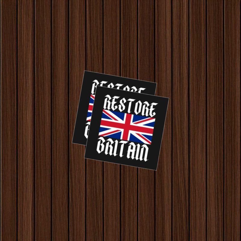 Restore Britain Union Jack Gothic Sticker