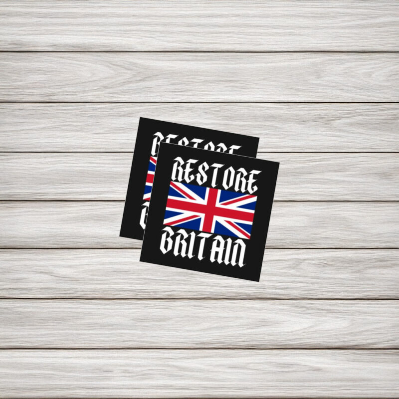Restore Britain Union Jack Gothic Sticker