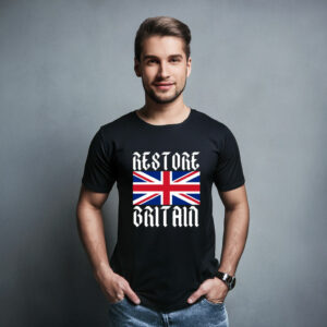 Restore Britain Union Jack Gothic T-Shirt
