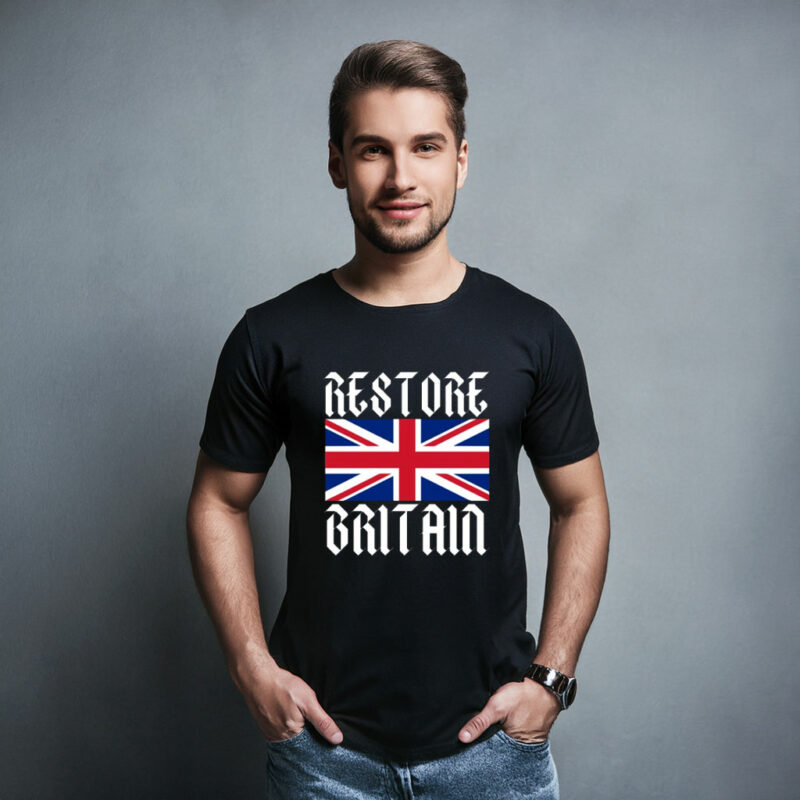 Restore Britain Union Jack Gothic T-Shirt