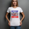 Restore Britain Vintage UK Flag Patriotic Tee