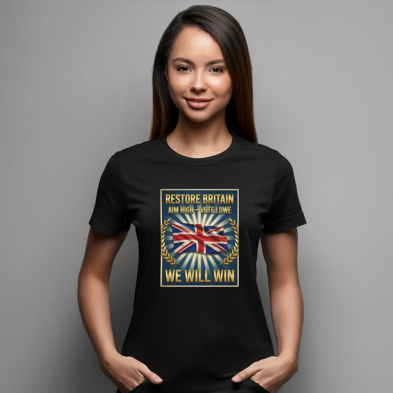 Restore Britain We Will Win Union Jack T-Shirt