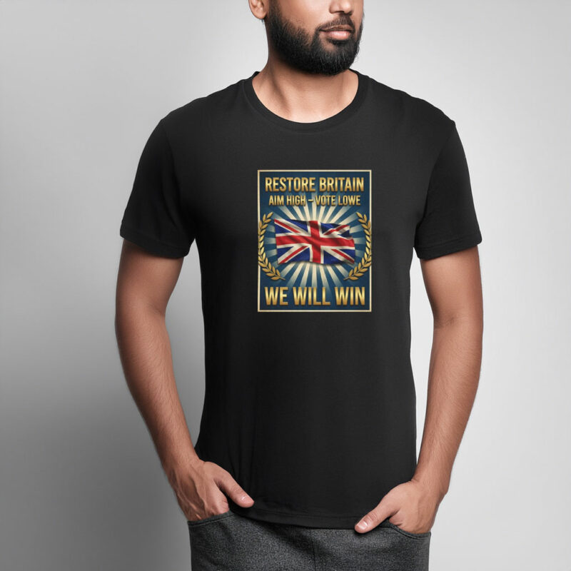 Restore Britain We Will Win Union Jack T-Shirt