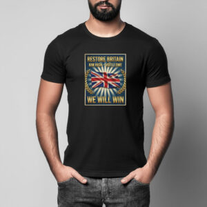 Restore Britain We Will Win Union Jack T-Shirt