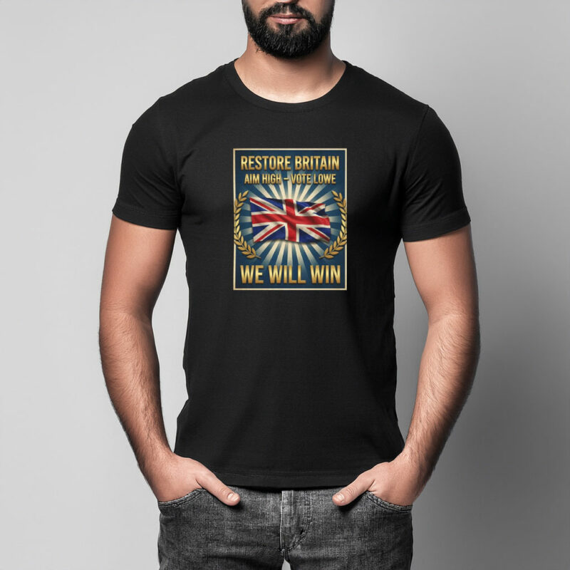 Restore Britain We Will Win Union Jack T-Shirt