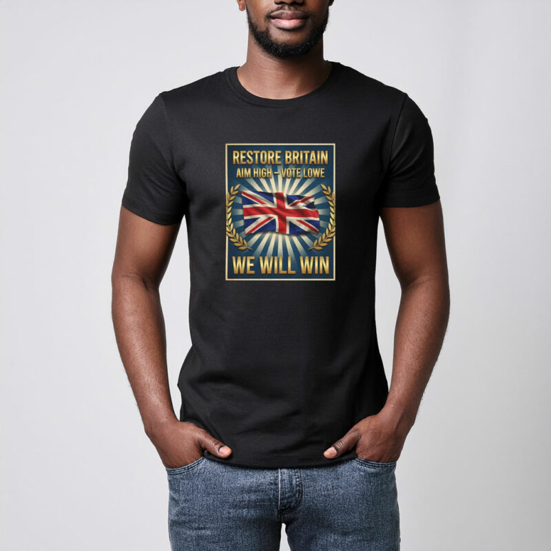 Restore Britain We Will Win Union Jack T-Shirt