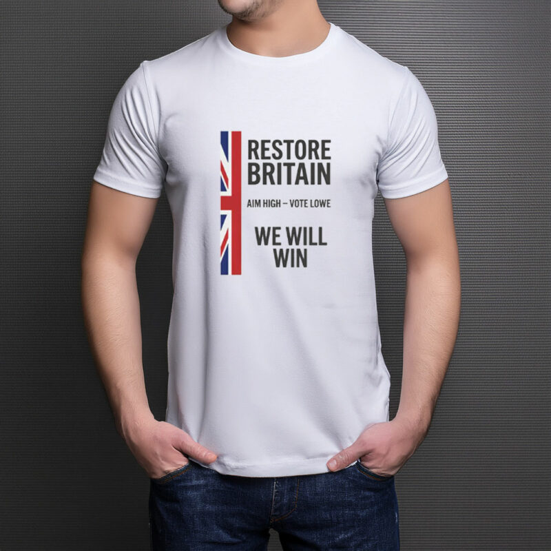 Restore Britain We Will Win Vertical Flag T-Shirt